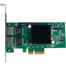 SIIG Inc - SIIG Dual-Port Gigabit Ethernet PCIe 4-Lane Card - I350-T2 - PCI Express 2.1 x4 - 2 Port(s) - 2 - Twisted Pair - Black