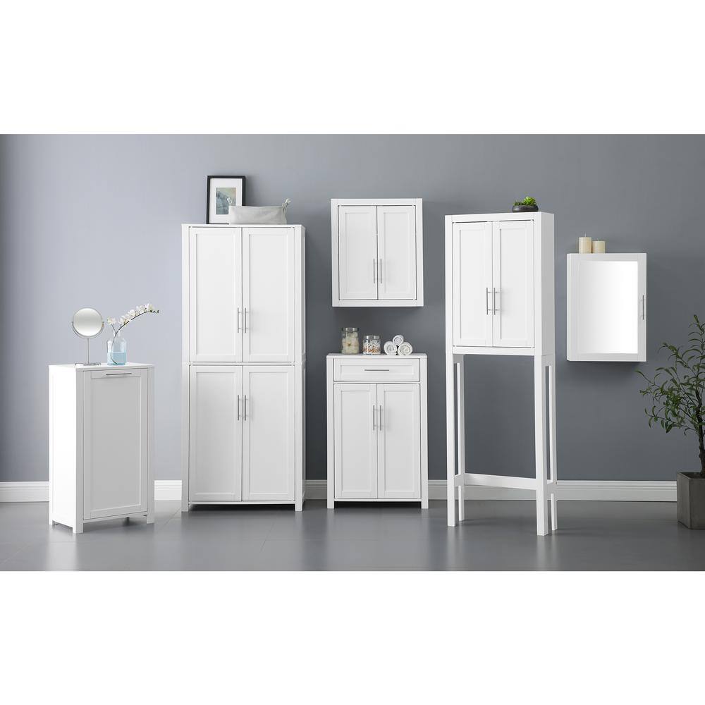 Left. Crosley Furniture - Savannah Wall Storage Cabinet - White.
