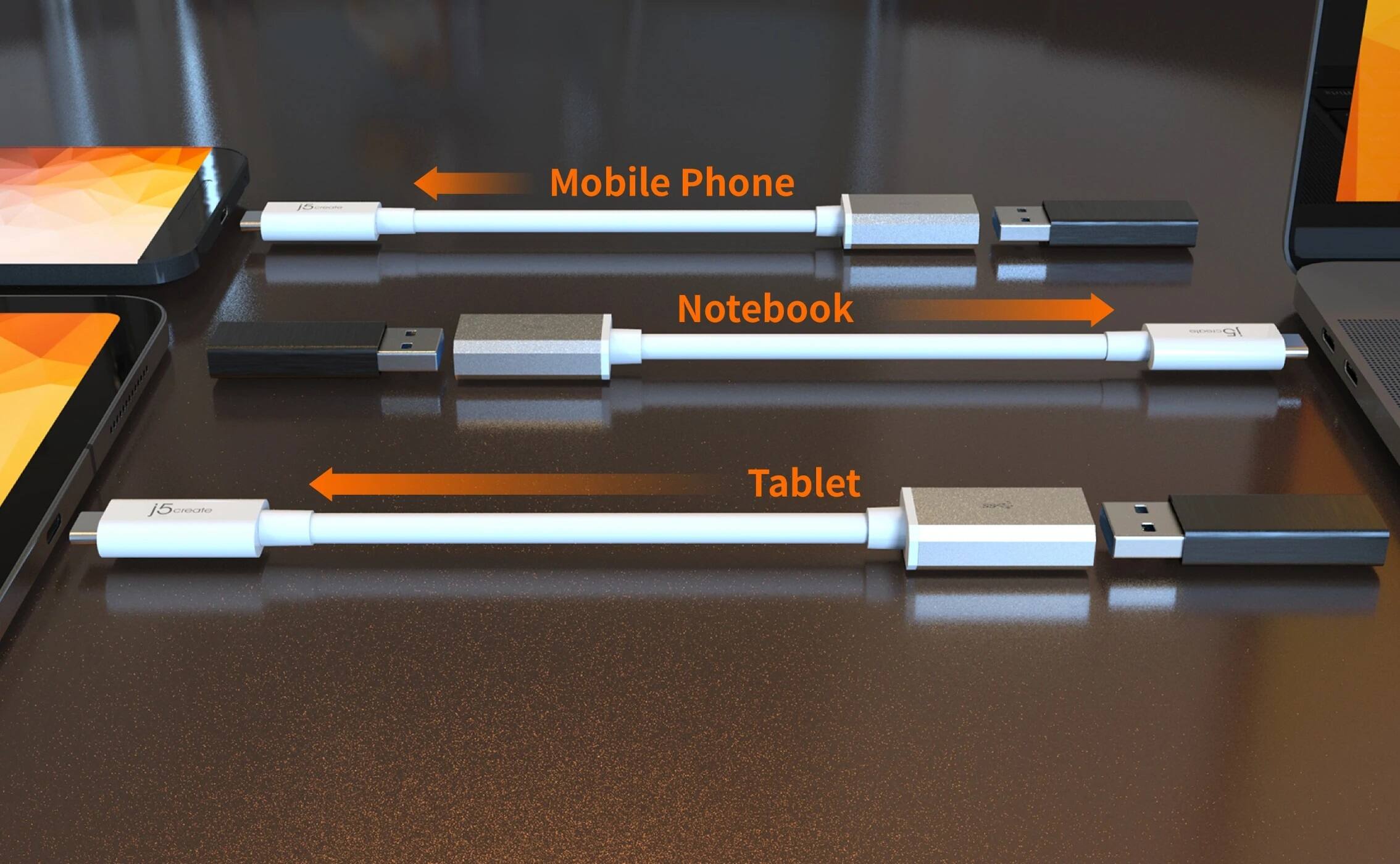 Alt View 12. j5create - USB-C 3.1 to Type-A Adapter - White.