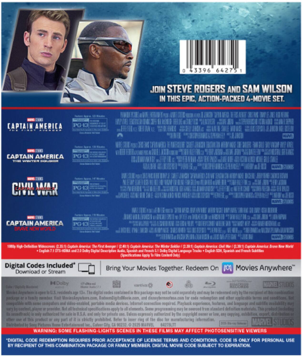 Alt View 1. Captain America: 4-Movie Collection   - BLU-RAY.