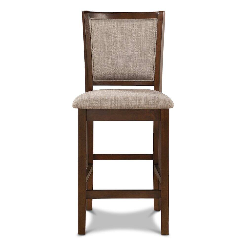 Left. New Classic Furniture - Amy Counter Chair (2/Ctn)-Cherry - Brown.