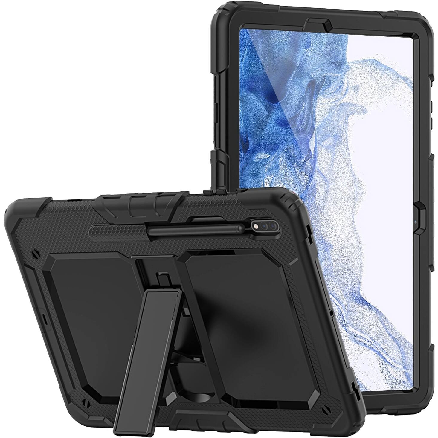 Alt View 12. SaharaCase - Defense Series Case for Samsung Galaxy Tab S8 - Black.