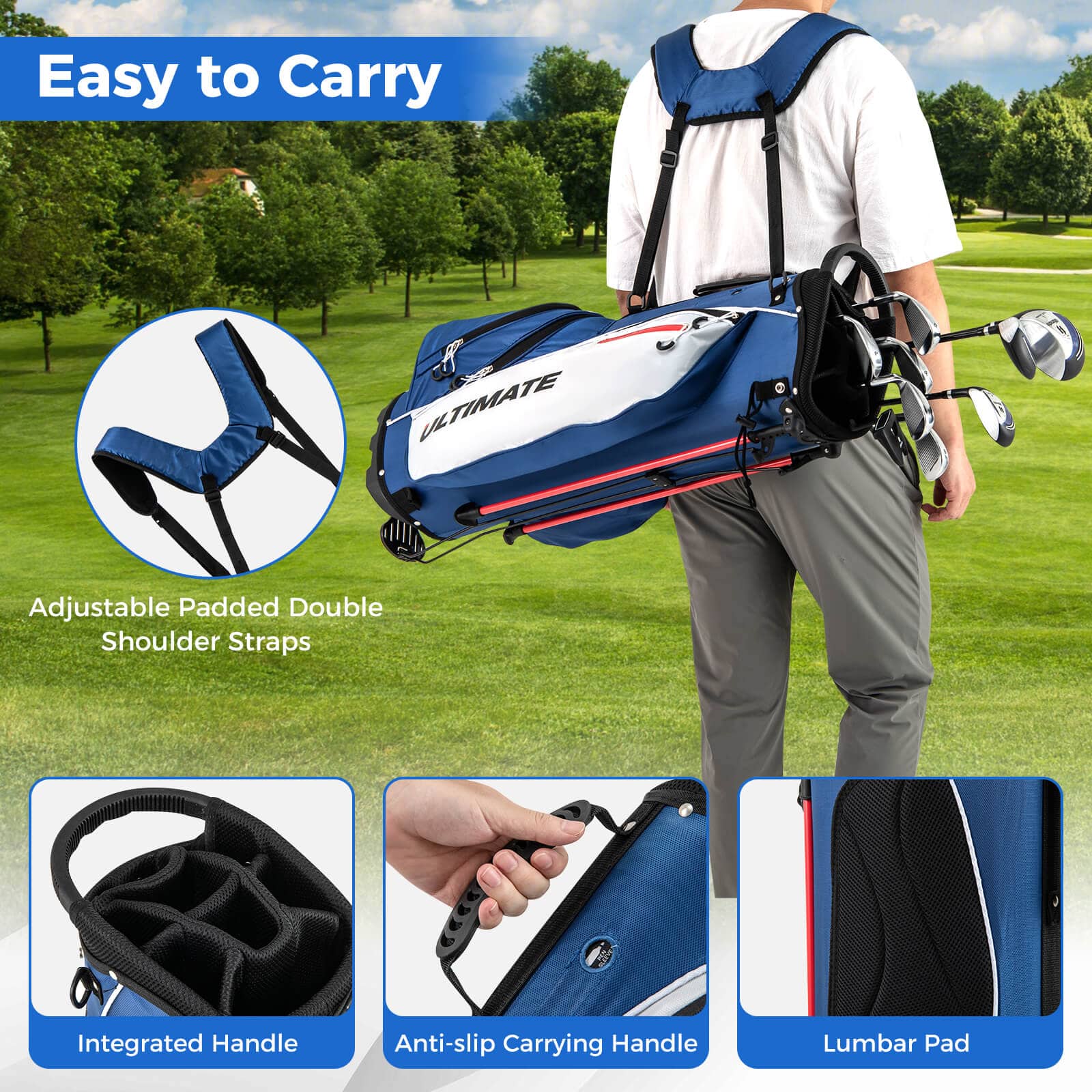 C-C-B MAY CLUB セット Costway Men's Complete Golf Clubs Package Set 10 Pieces
