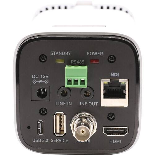 STANDBY POWER RS485 DC 12V NDI LINE IN LINE OUT USB 3.0 SERVICE HDMI