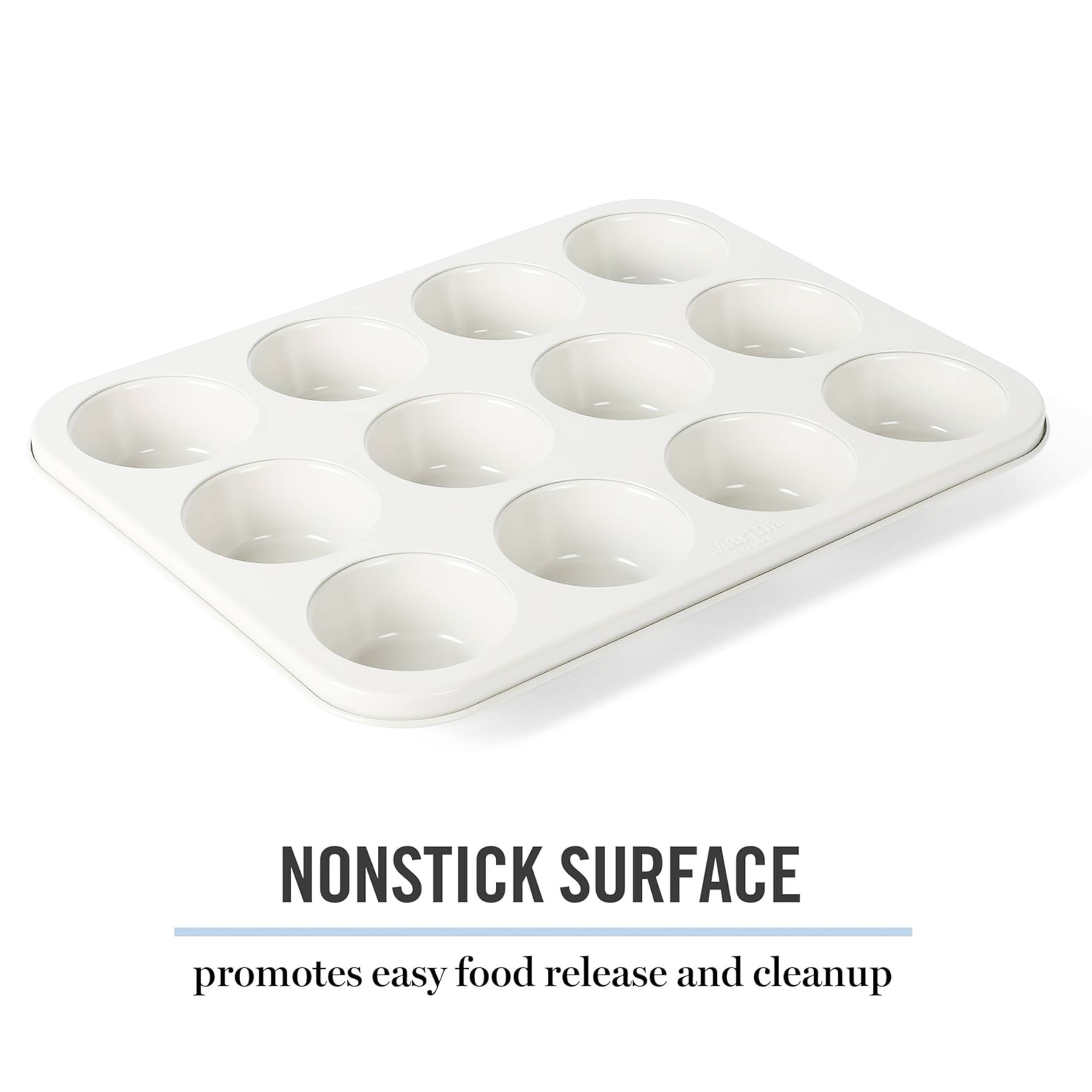 NONSTICK SURFACE promotes easy food release and cleanup.