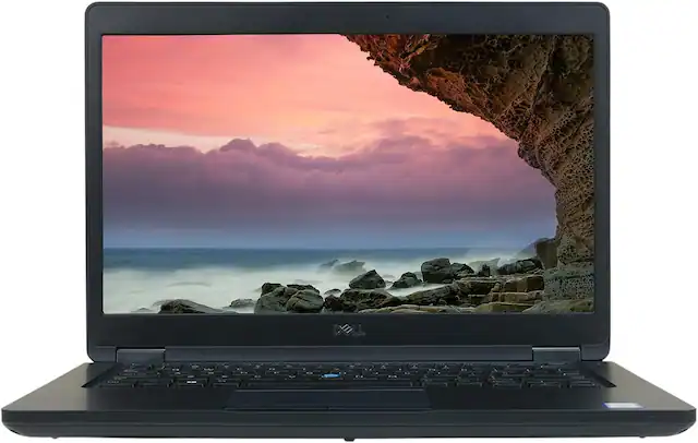 Front. Dell - Dell Latitude 5490 14 Inch 1920 x 1080 Laptop, Core i5-8350U, 16GB RAM, 512GB SSD, HDMI, Windows 11 Pro - Black.