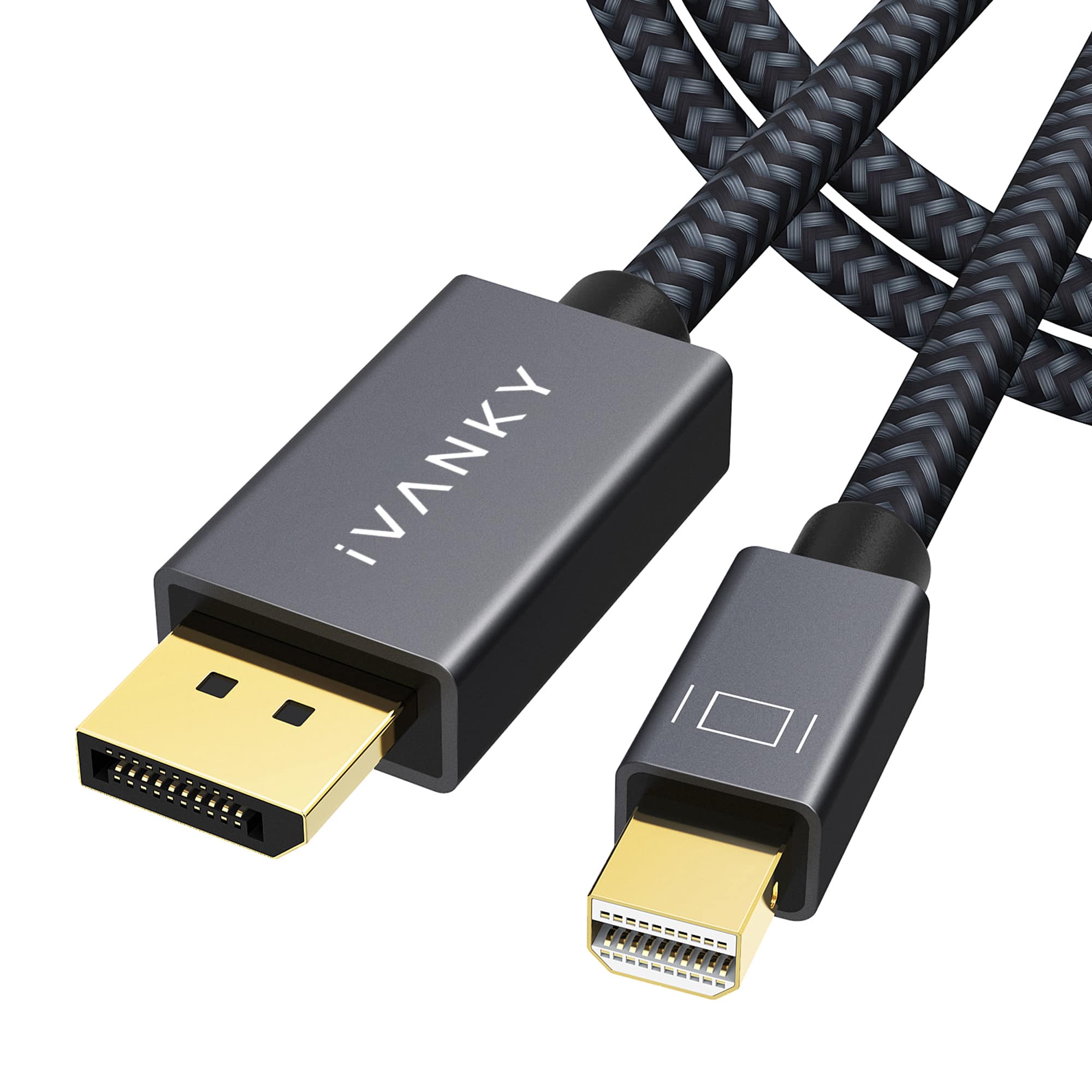 iVANKY - 8K Mini DisplayPort to DisplayPort Cable 6.6ft DP to DP Cable for MacBook, PC - Black