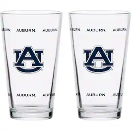 Indigo Falls - Auburn Tigers Two-Pack Knockout 16oz. Pint Glass Set - Multicolor