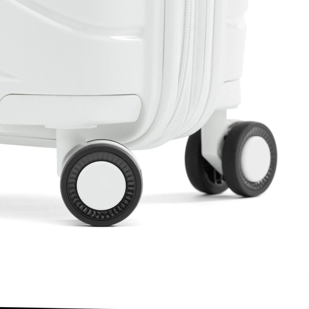 Back. Atlantic - Atlantic Luggage Hardside Expandable Carry On Spinner - Shell White.