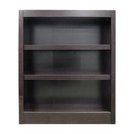 Concepts in Wood - Single Wide Bookcase 3 Shelves Espresso Finish - Brown