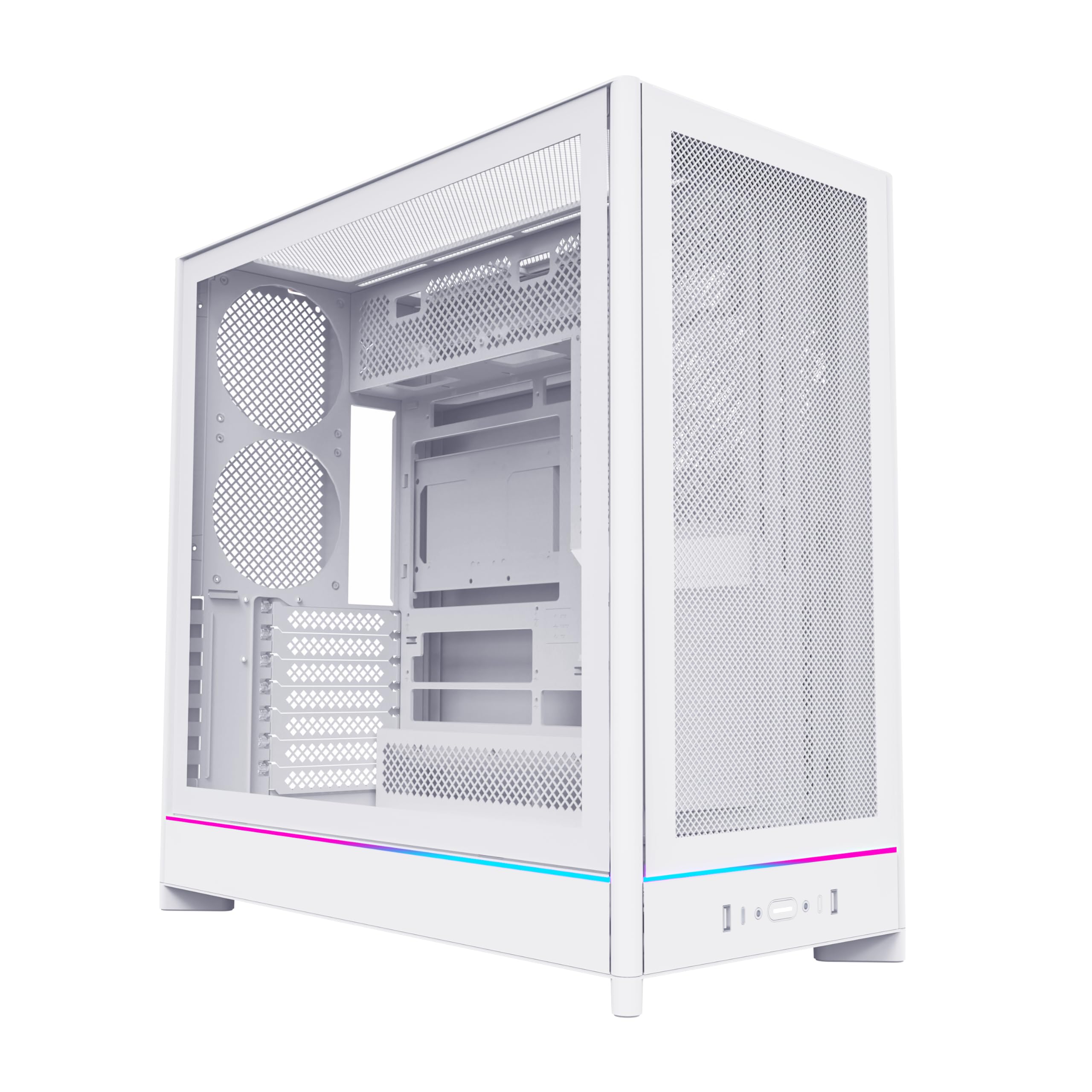 Front. Montech - HS01 Mid Tower Case - White.