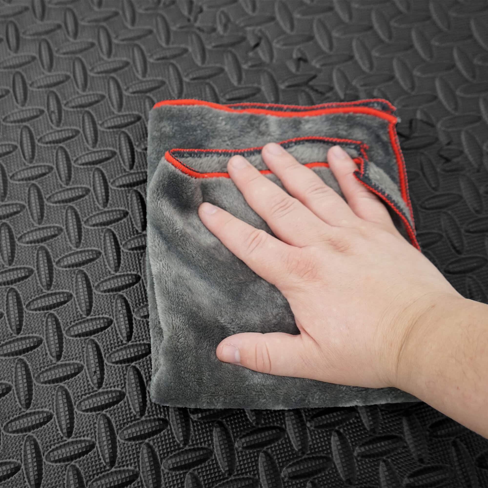 Alt View 13. Centr - Gym Flooring Exercise Mats - 96 Sq Ft - Black.