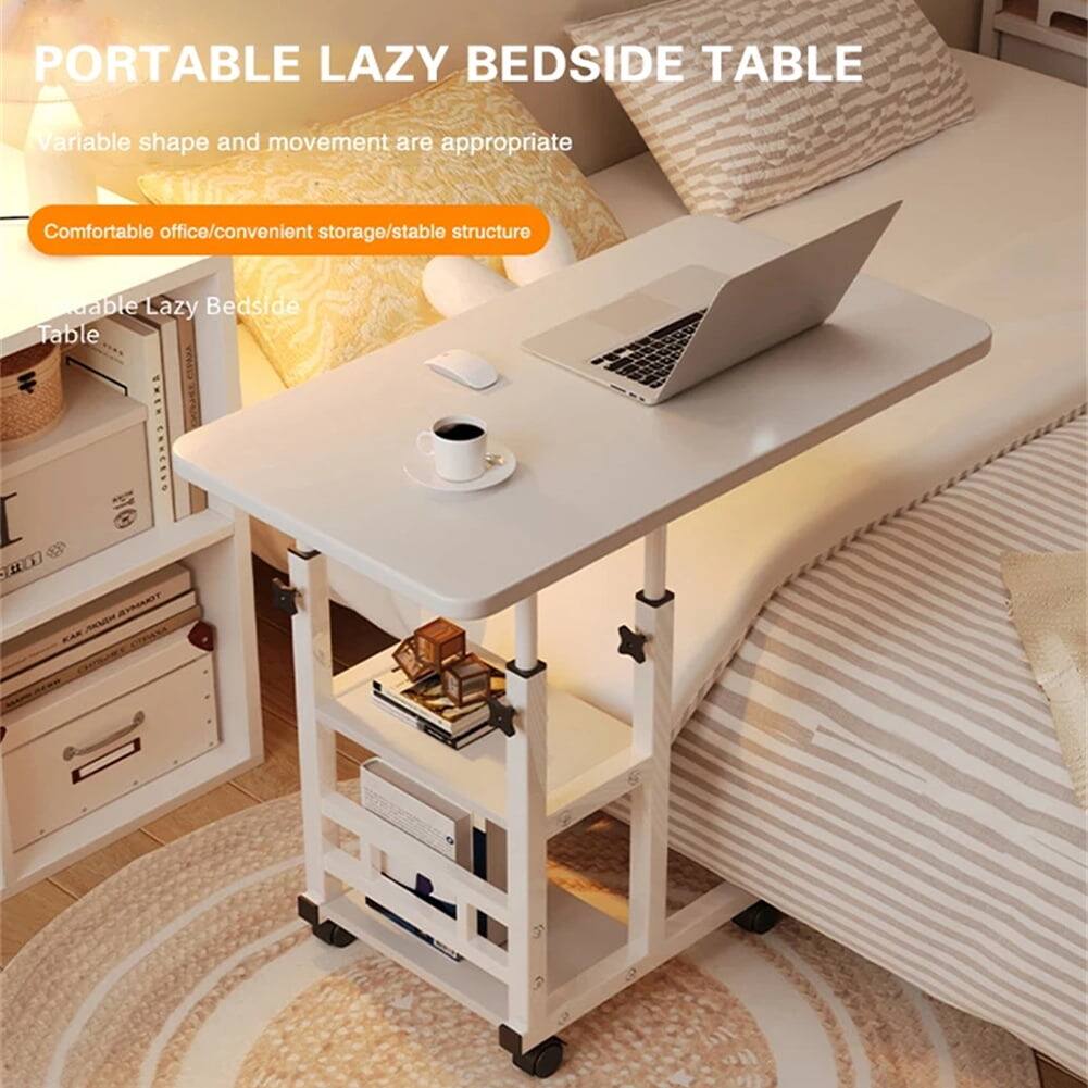 PORTABLE LAZY BEDSIDE TABLE

Variable shape and movement are appropriate

Comfortable office/convenient storage/stable structure

Portable Lazy Bedside Table