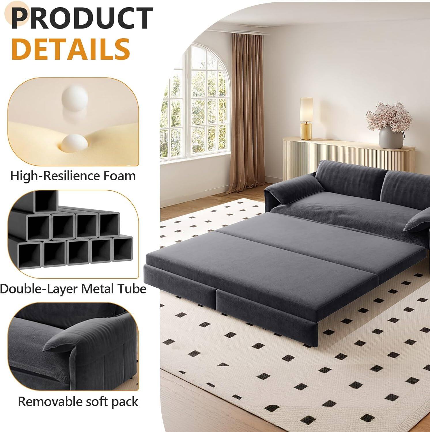 PRODUCT DETAILS

- High-Resilience Foam
- Double-Layer Metal Tube
- Removable soft pack