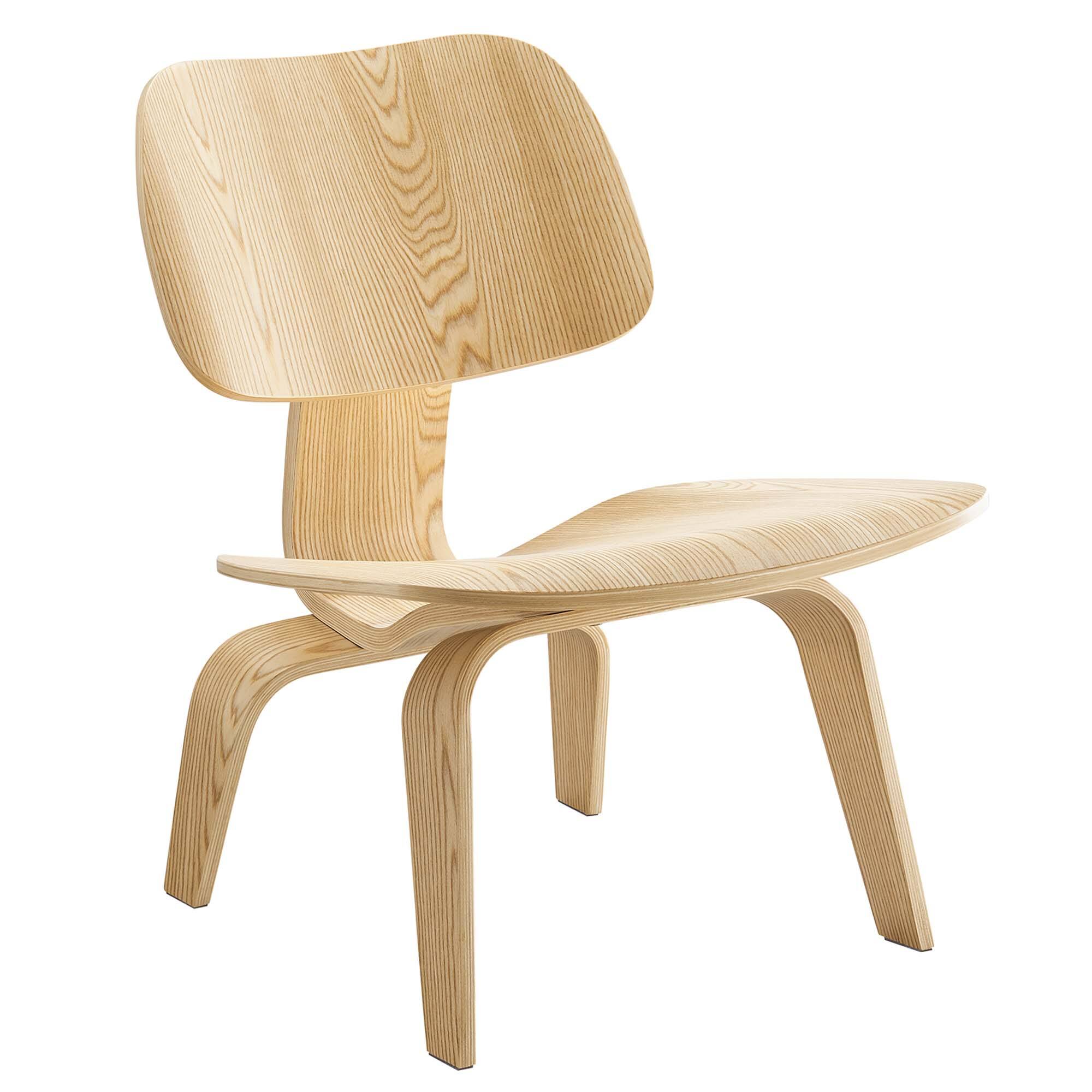 Angle. Modway - Fathom Wood Lounge Chair by Modway - Natural.