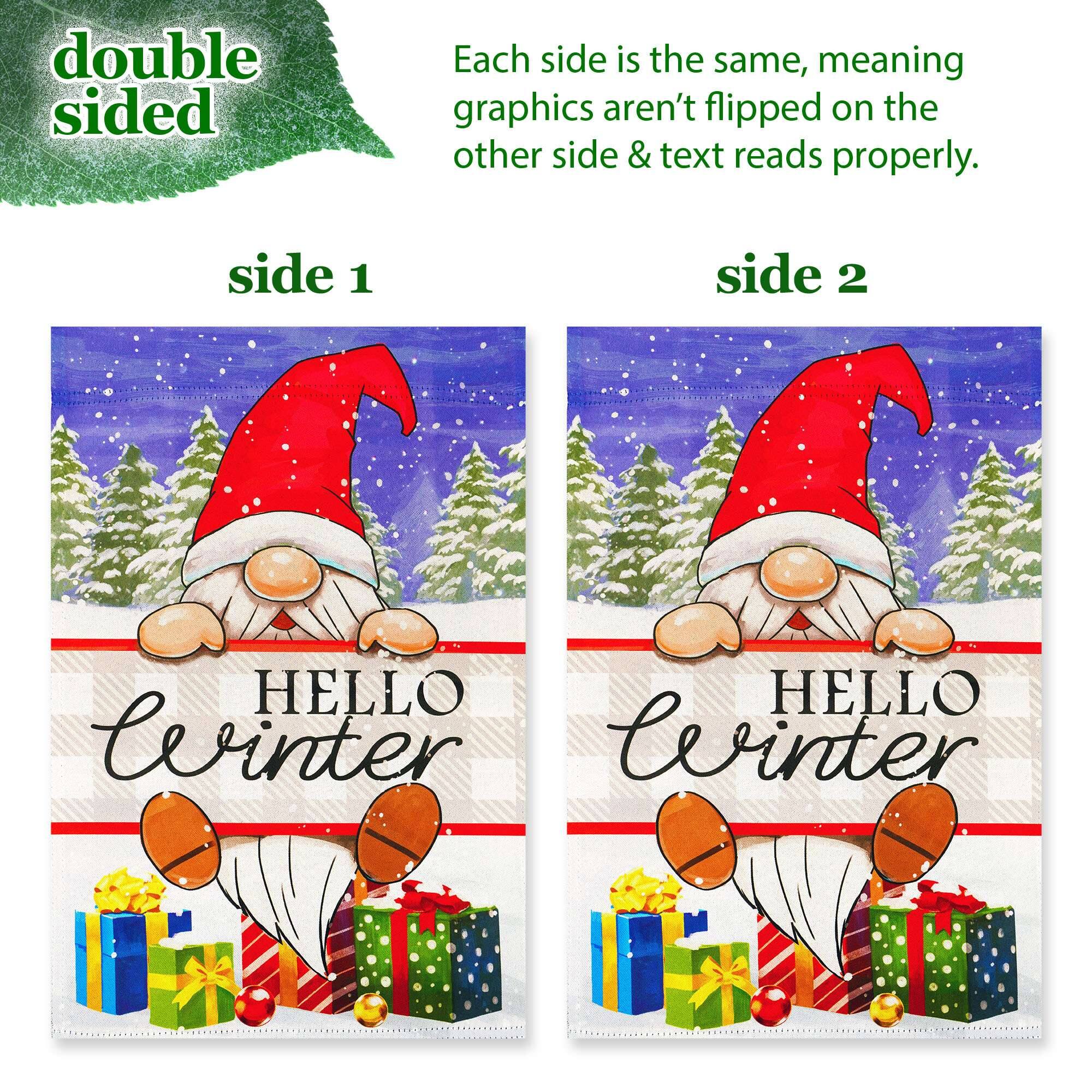 double sided

Each side is the same, meaning graphics aren't flipped on the other side & text reads properly.

side 1

side 2

HELLO winter

HELLO winter