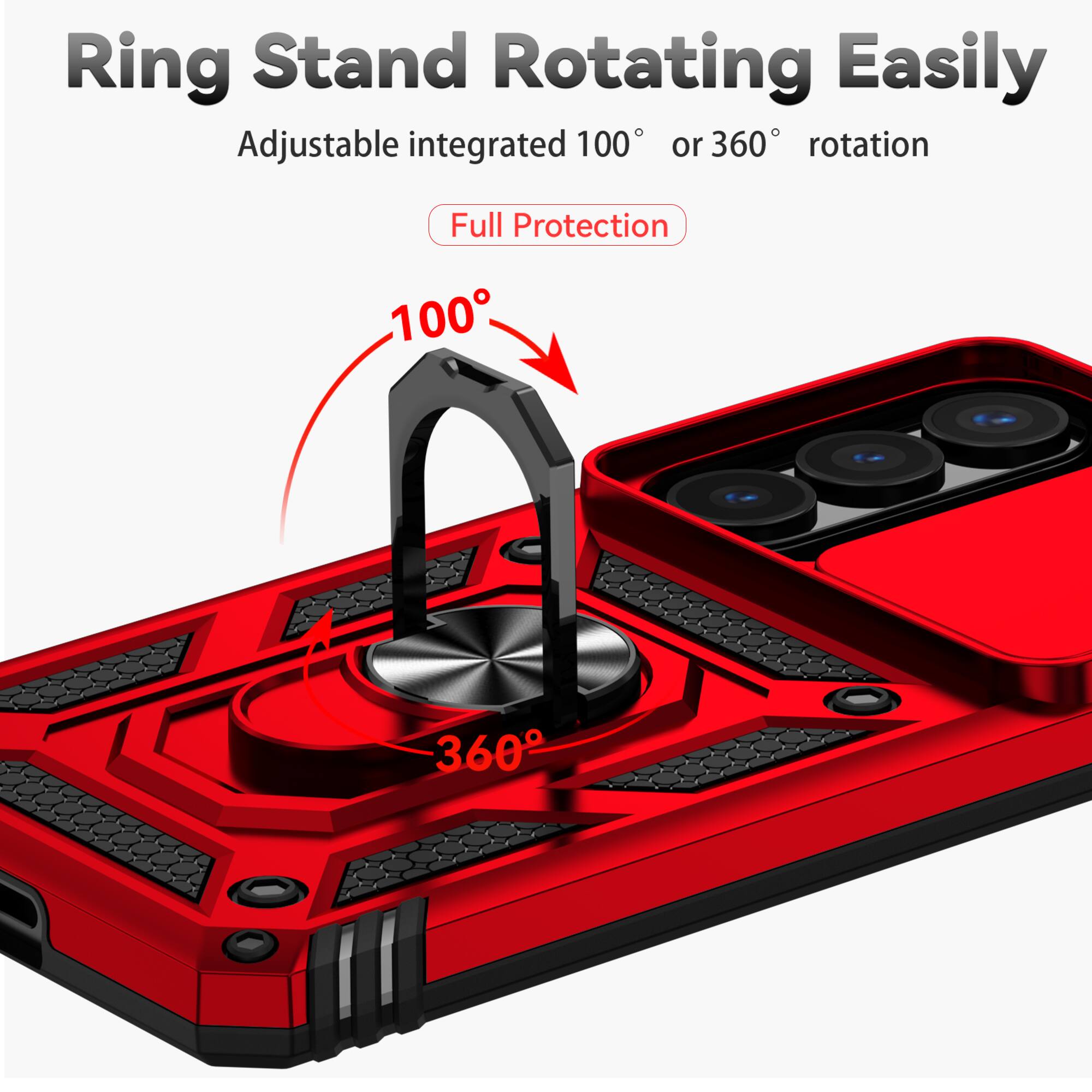 Ring Stand Rotating Easily  
Adjustable integrated 100° or 360° rotation  
Full Protection