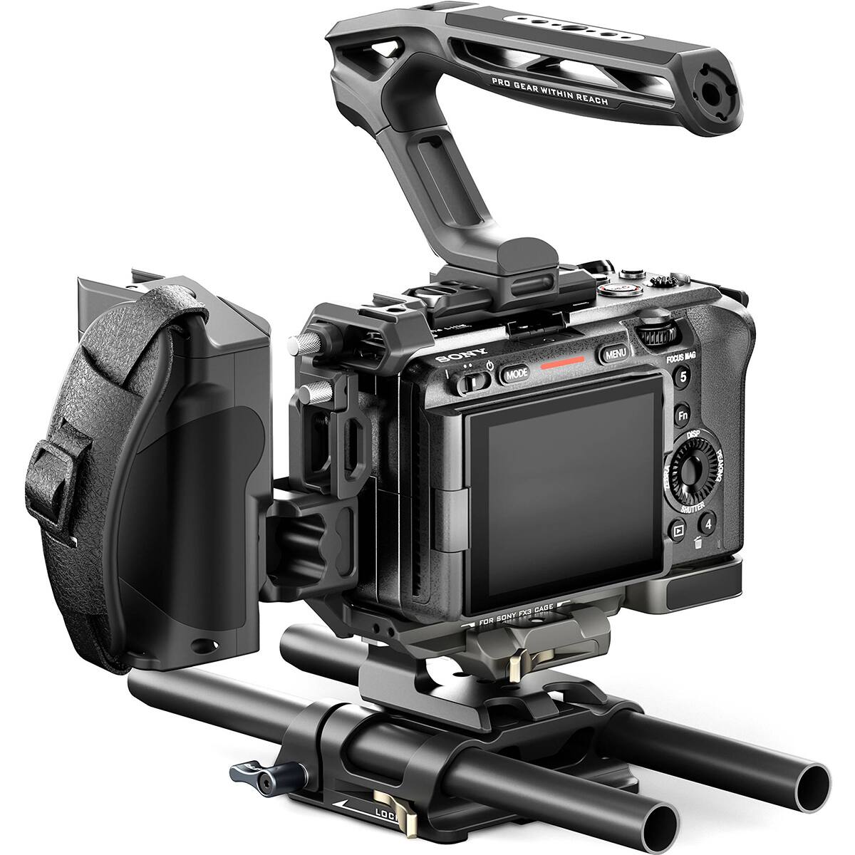 PRO GEAR WITHIN REACH  
BORY MODE MENU  
FOCUS - 5  
Fn  
SONY  
FOR SONY FX3 CAMERA