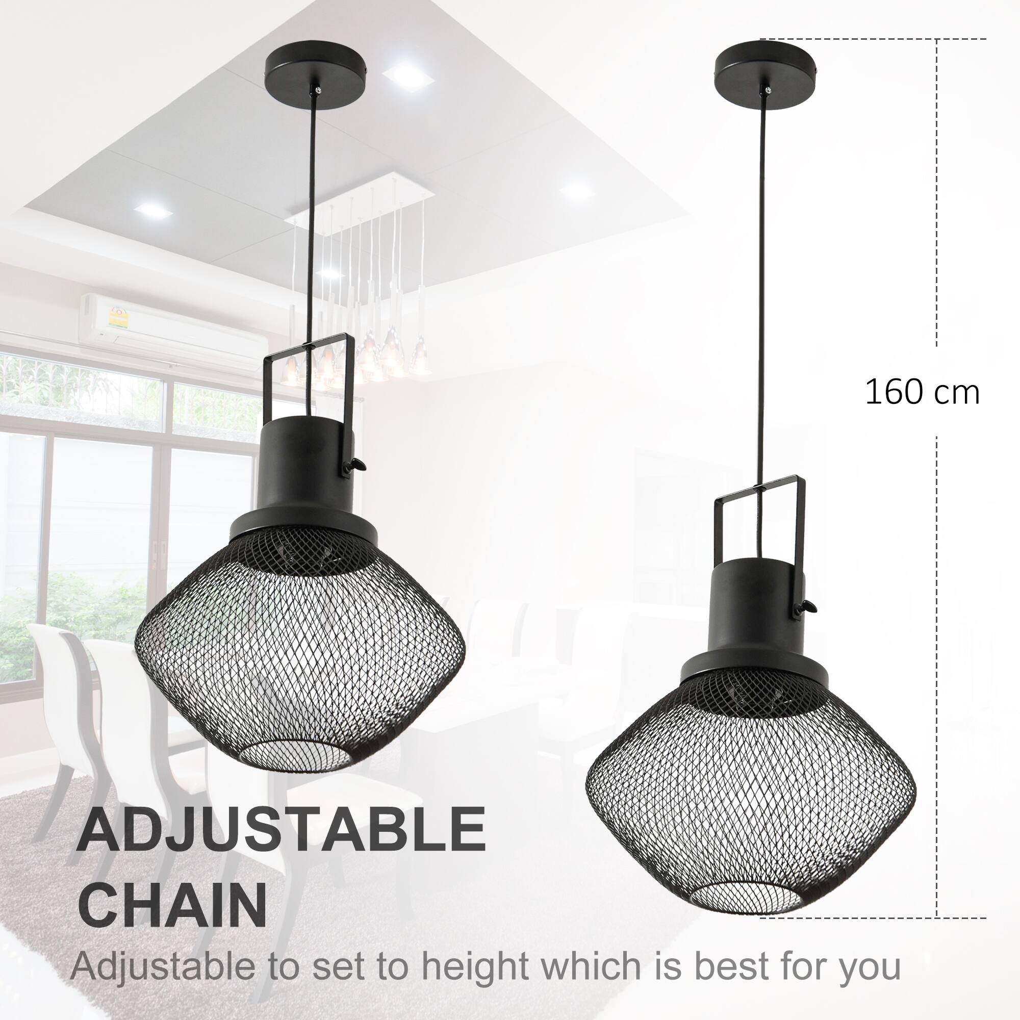 160 cm

ADJUSTABLE CHAIN

Adjustable to set to height which is best for you