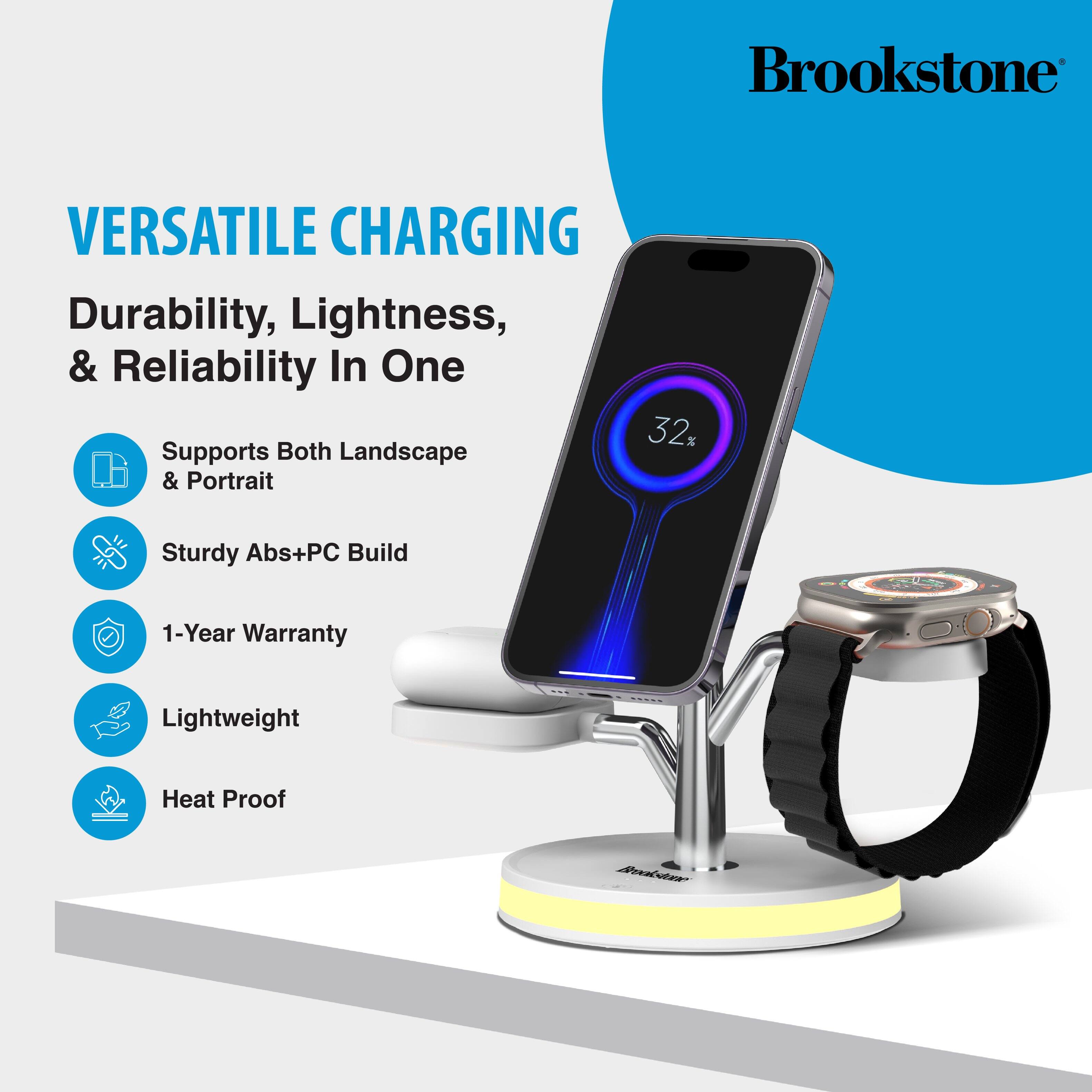 Brookstone VERSATILE CHARGING Durability, Lightness, & Reliability In One

32% Supports Both Landscape & Portrait
Sturdy Abs+PC Build
1-Year Warranty
Lightweight
Heat Proof