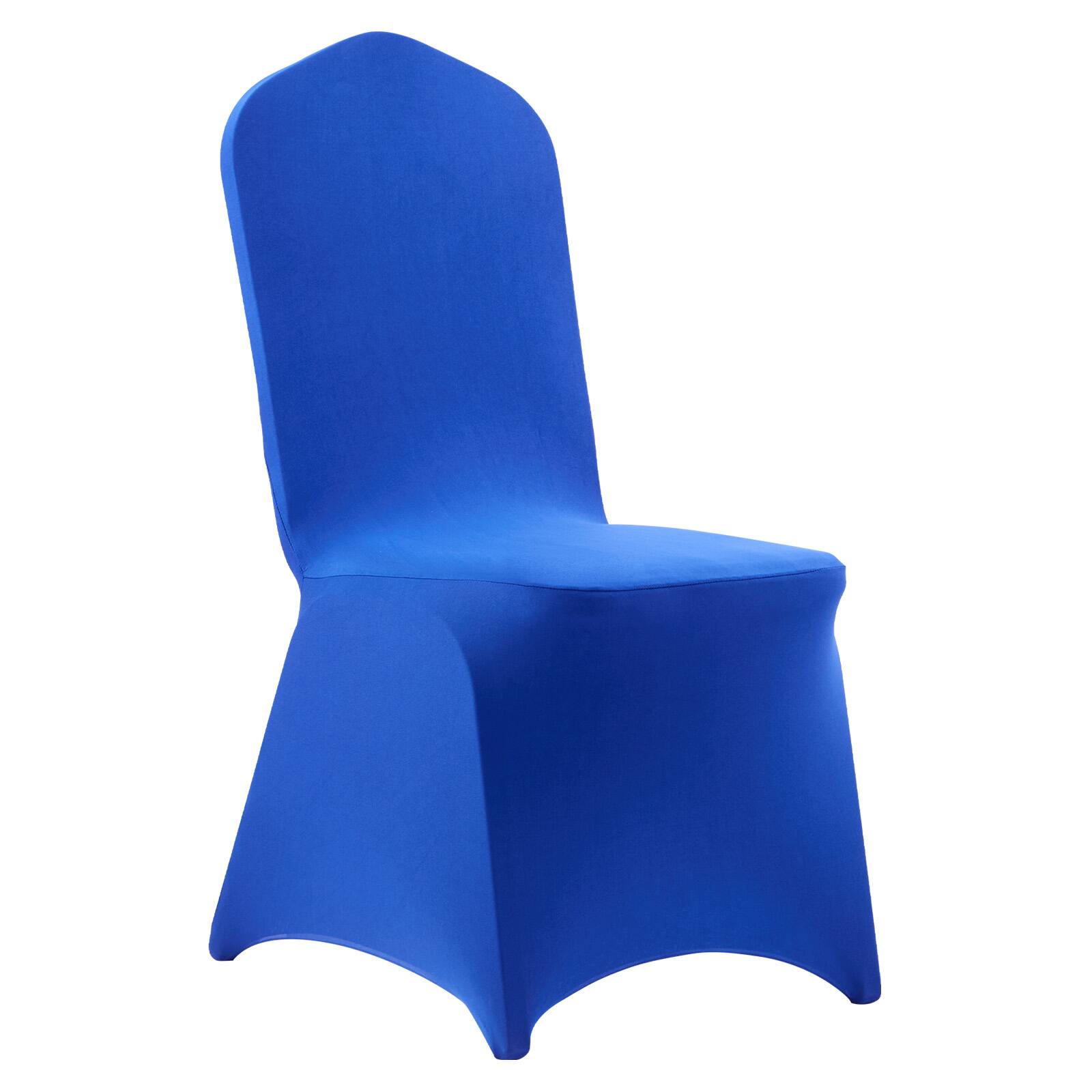 Alt View 5. VEVOR - 50 Pcs Royal Blue Chair Covers, Polyester Spandex Chair Cover, Stretch Slipcovers for Wedding Party Dining Banquet - Blue.