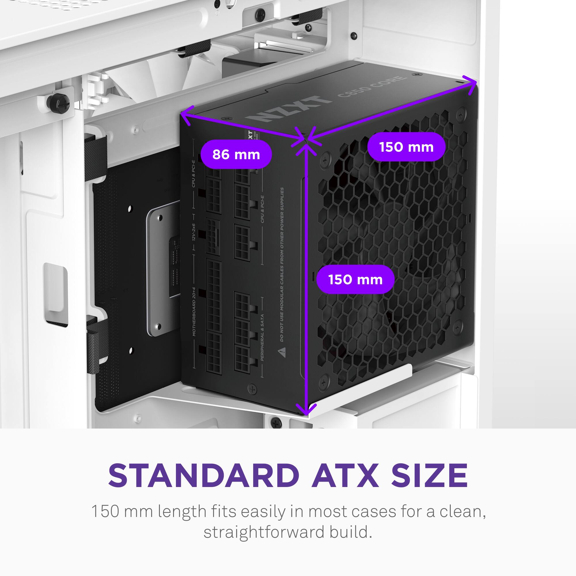 NZXT Gold Core 850W ATX 3.1 / PCIE 5.1 Cybenetics Platinum