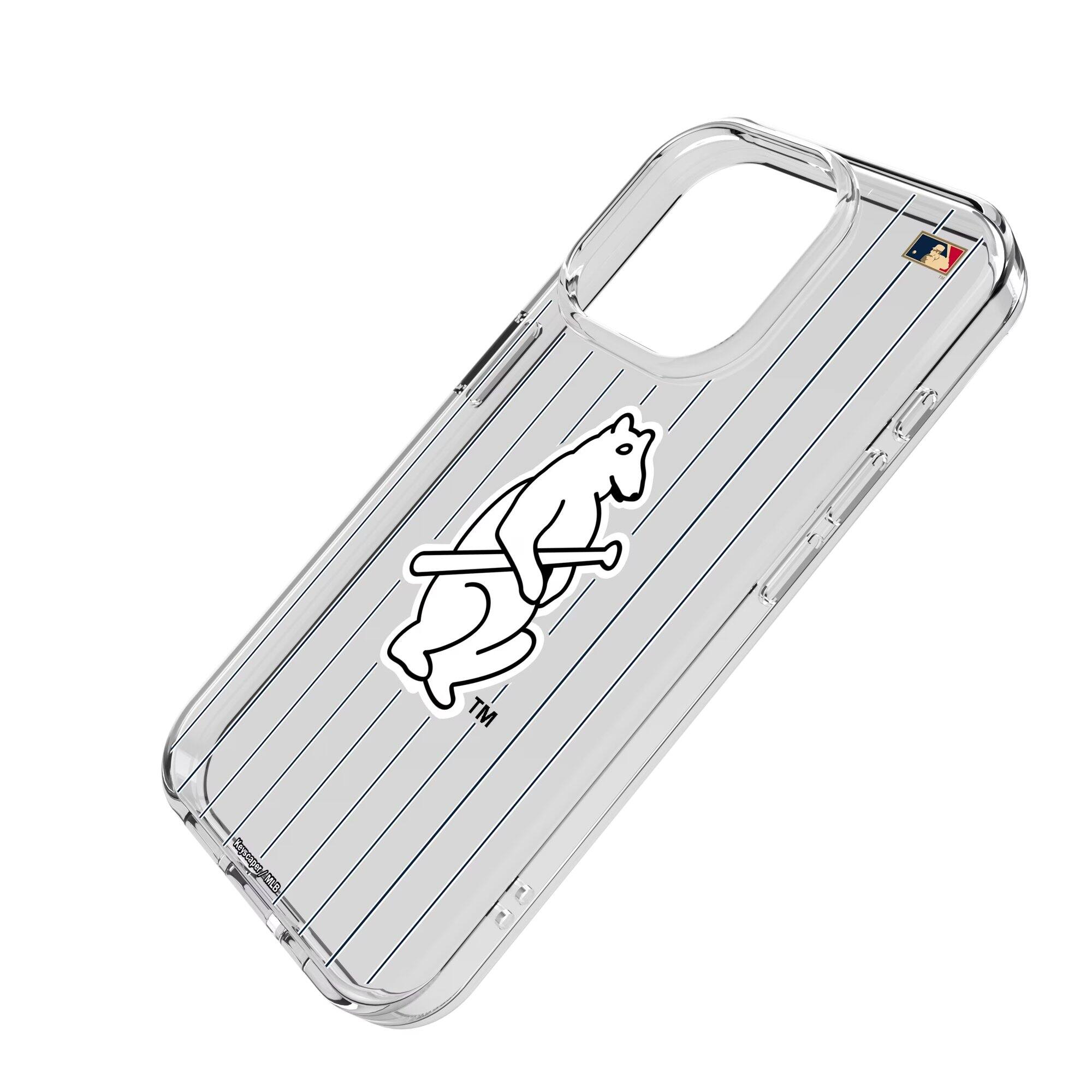 Alt View 1. Keyscaper - Chicago Cubs Cooperstown iPhone Clear Case - 15 Pro Max - Multicolor.