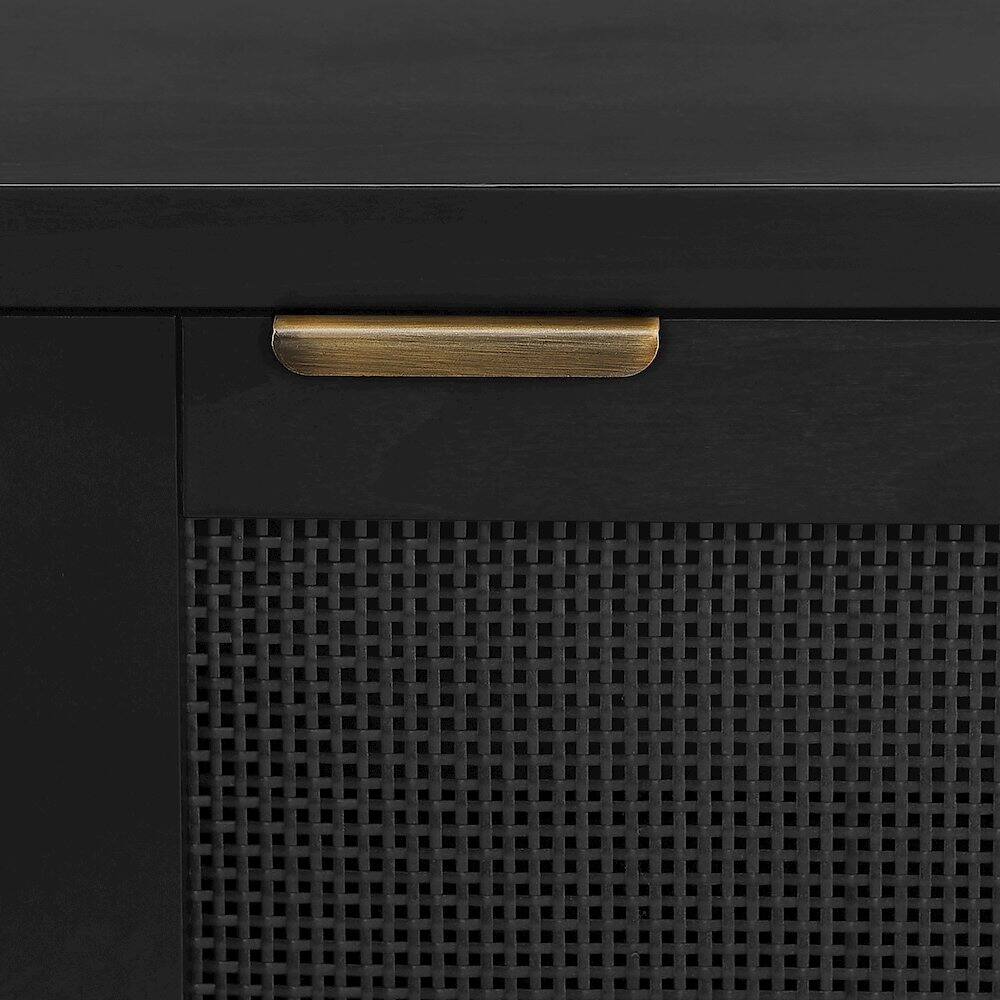 Alt View 10. Crosley Furniture - Kenji Record Player Cabinet With Vinyl Storage - Black.