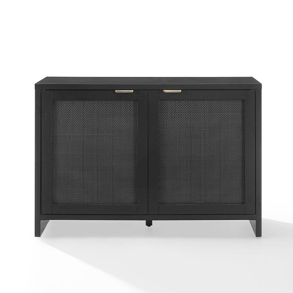 Alt View 6. Crosley Furniture - Kenji Record Player Cabinet With Vinyl Storage - Black.