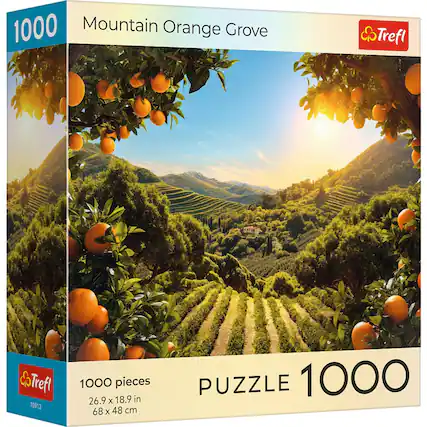 Mountain Orange Grove
Trefl
1000 pieces
26.9 x 18.9 in
68 x 48 cm
PUZZLE 1000