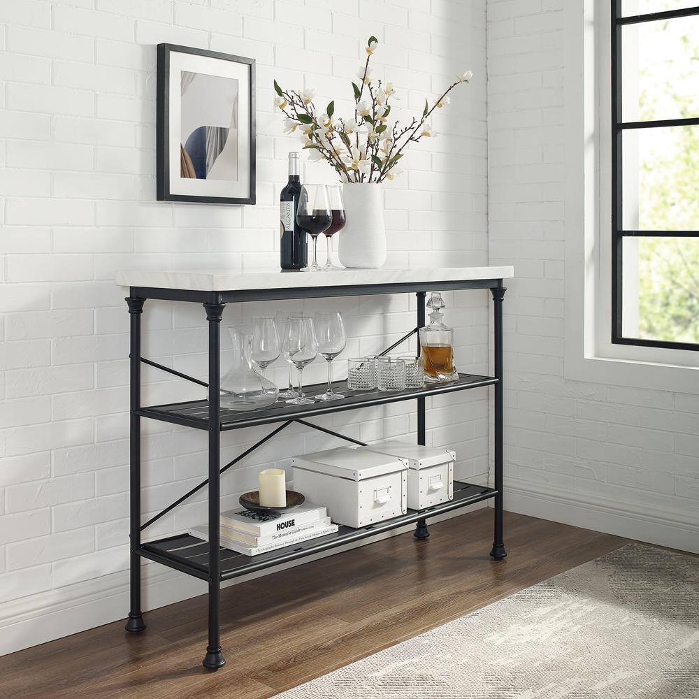 Alt View 9. Crosley Furniture - Madeleine Entryway Console Table - White Marble.