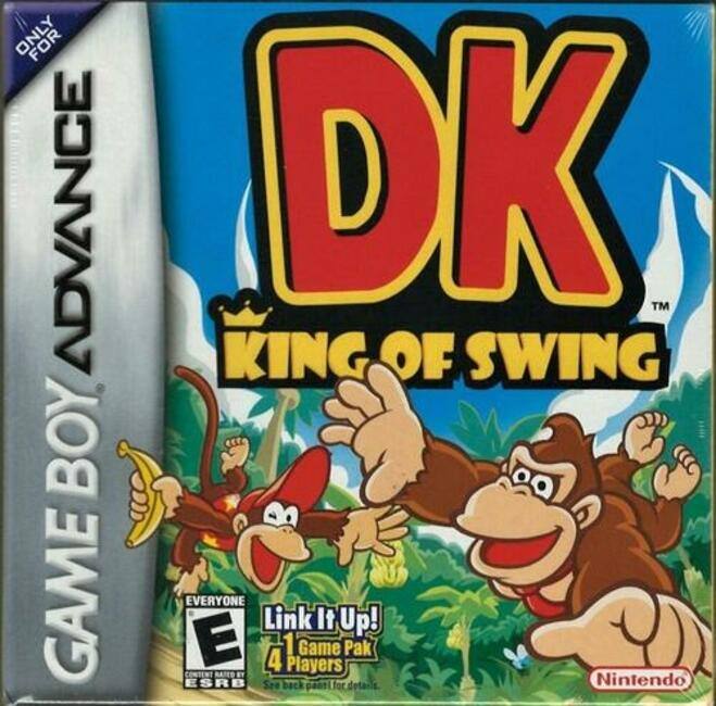 DK™ King of Swing  
Game Boy Advance  
Link It Up!  
1 Game Pak  
4 Players  
Everyone  
E (ESRB)  
Nintendo  
See back panel for Nintendo - E (Everyone)