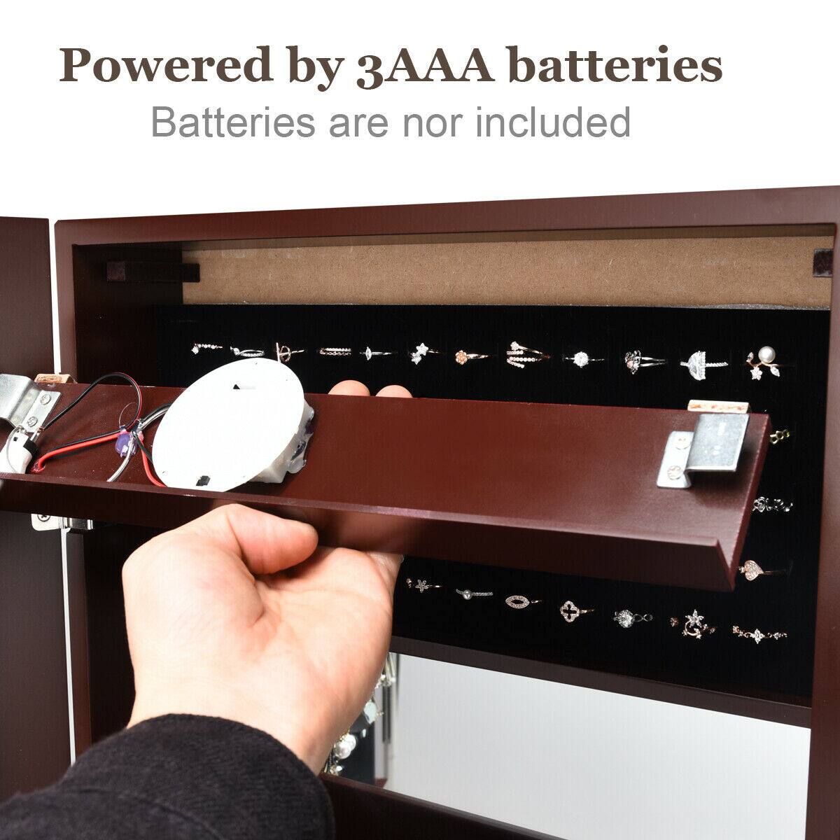 Powered by 3AAA batteries  
Batteries are not included