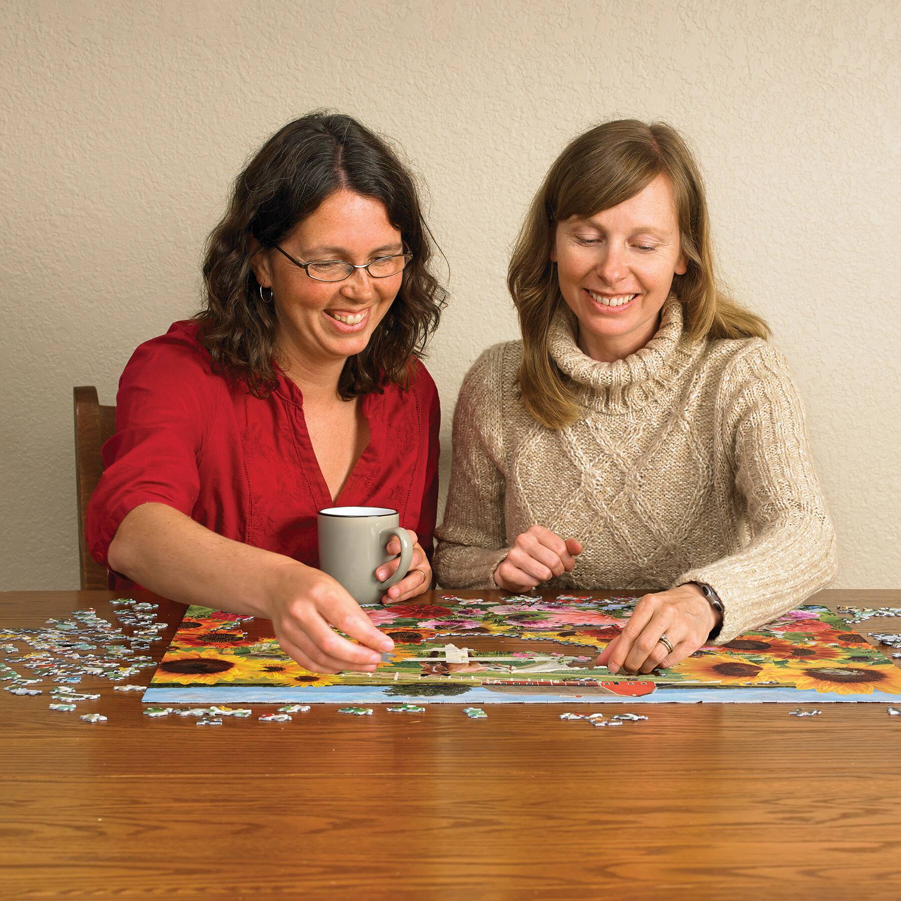 Alt View 1. Outset Media - Outset Media: Cobble Hill: Sunflower Farm 1000 Piece Puzzle.