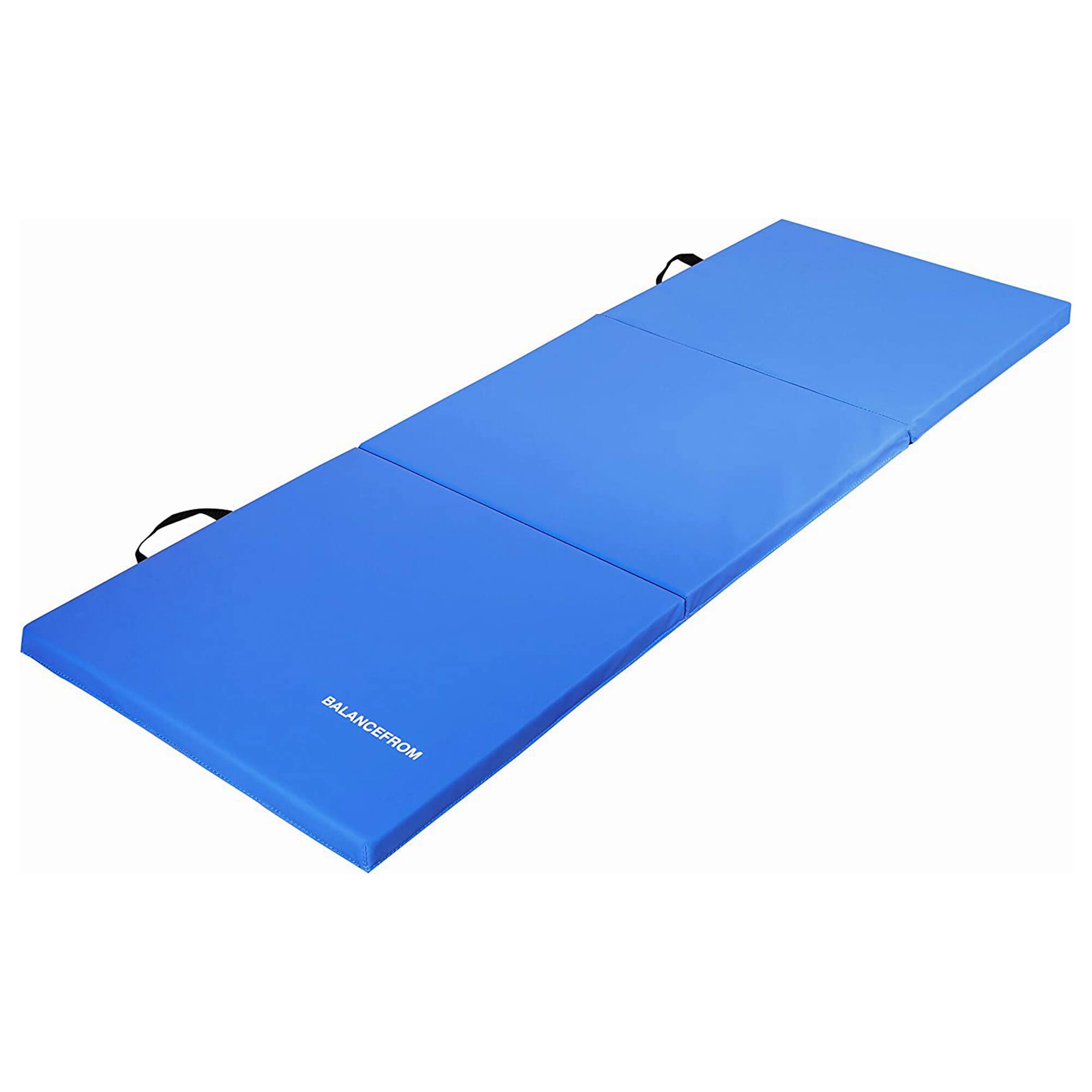 Alt View 1. BalanceFrom Fitness - BalanceFrom Fitness GoGym 6' x 2' x 1.5" Folding 3 Panel Exercise Gym Mat, Blue - Blue.