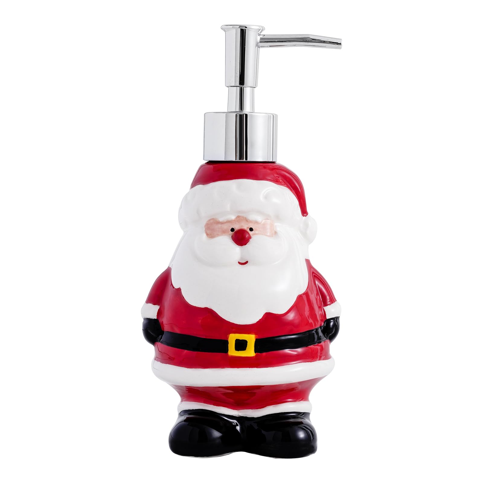 Alt View 1. Dapper Styles - Ceramic Soap Dispenser Christmas Decor 3d Jolly Santa Claus Design Refillable Liquid Hand Bottle With Pump ... - 6.