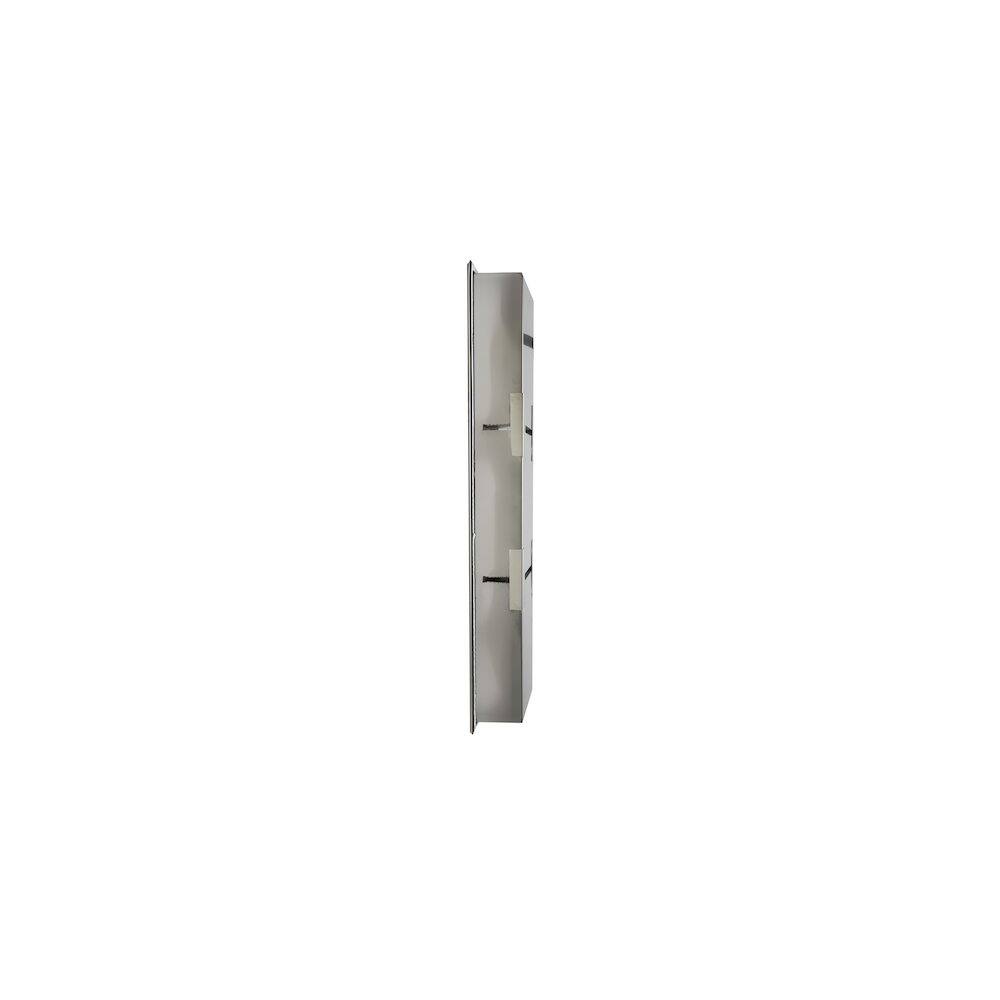 Back. Alfi - 8 x 36 Brushed Stainless Steel Vertical Triple Shelf Bath Shower Niche - Stainless Steel.
