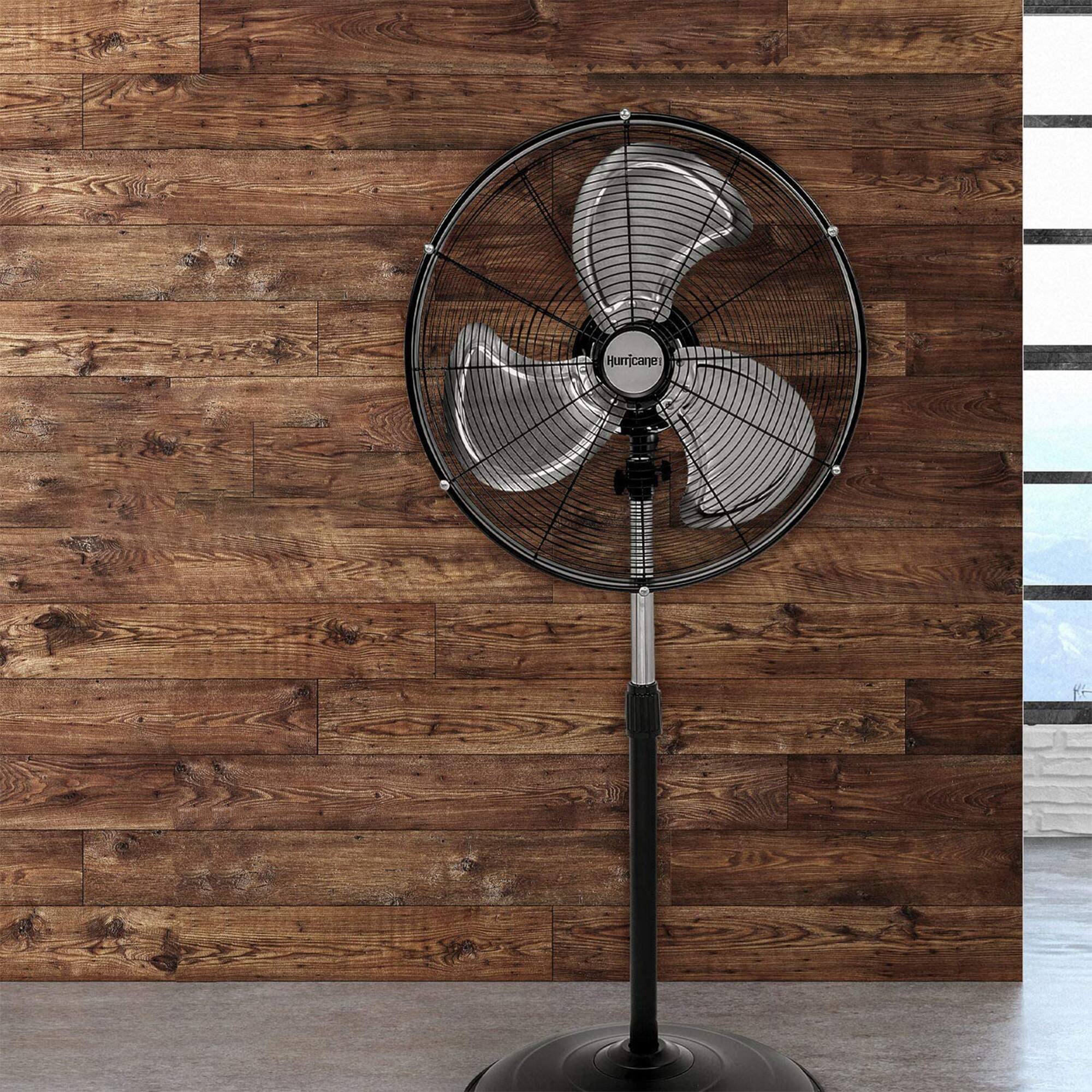 Alt View 4. Hurricane - Hurricane Pro Series 20 Inch High Velocity Oscillating Pedestal Stand Fan, Black - Black.