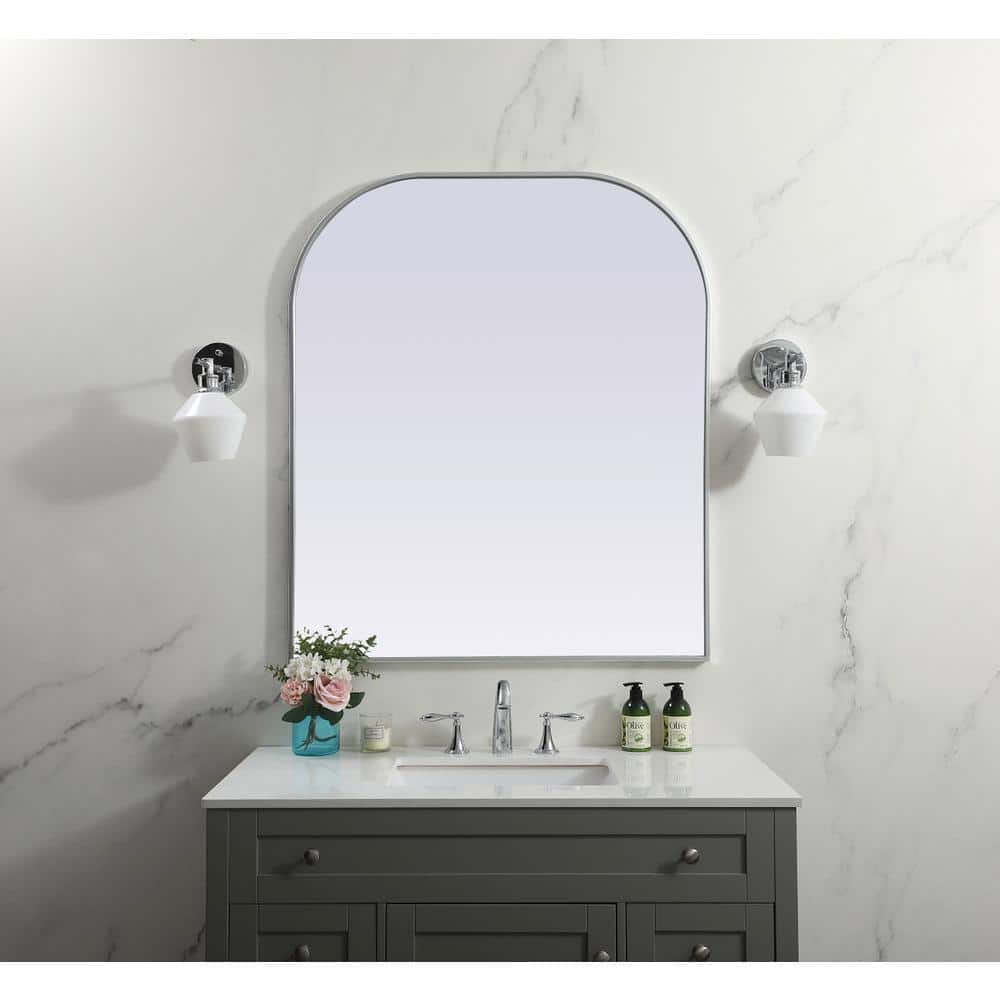 Elegant Decor - Metal Frame Arch Mirror 36x42 Inch - Silver price history on PriceWatchPro