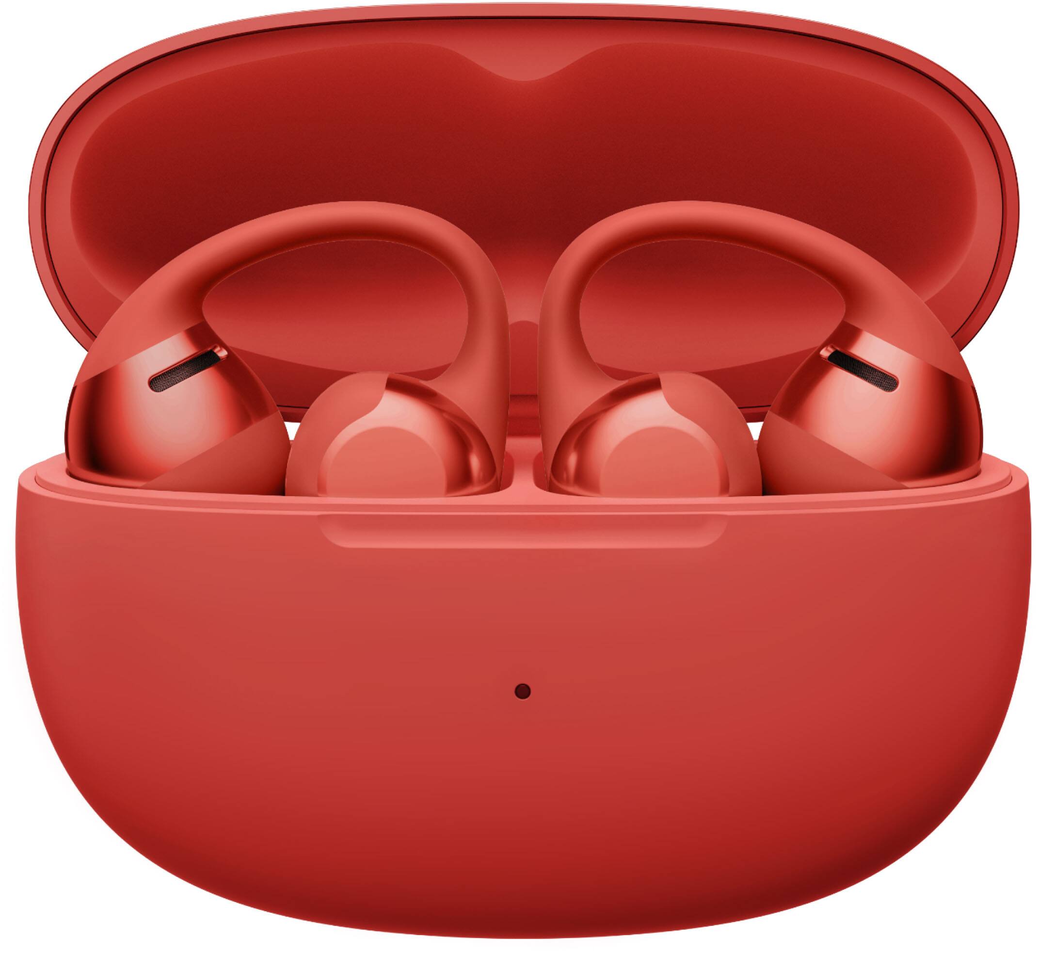 Alt View 3. Shokz - OpenDots ONE Open-Ear Clip-On True Wireless Bluetooth Earbuds - Red.