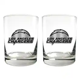 Great American Products - Los Angeles Chargers 15oz. Legacy Rocks Glass Set - Multicolor