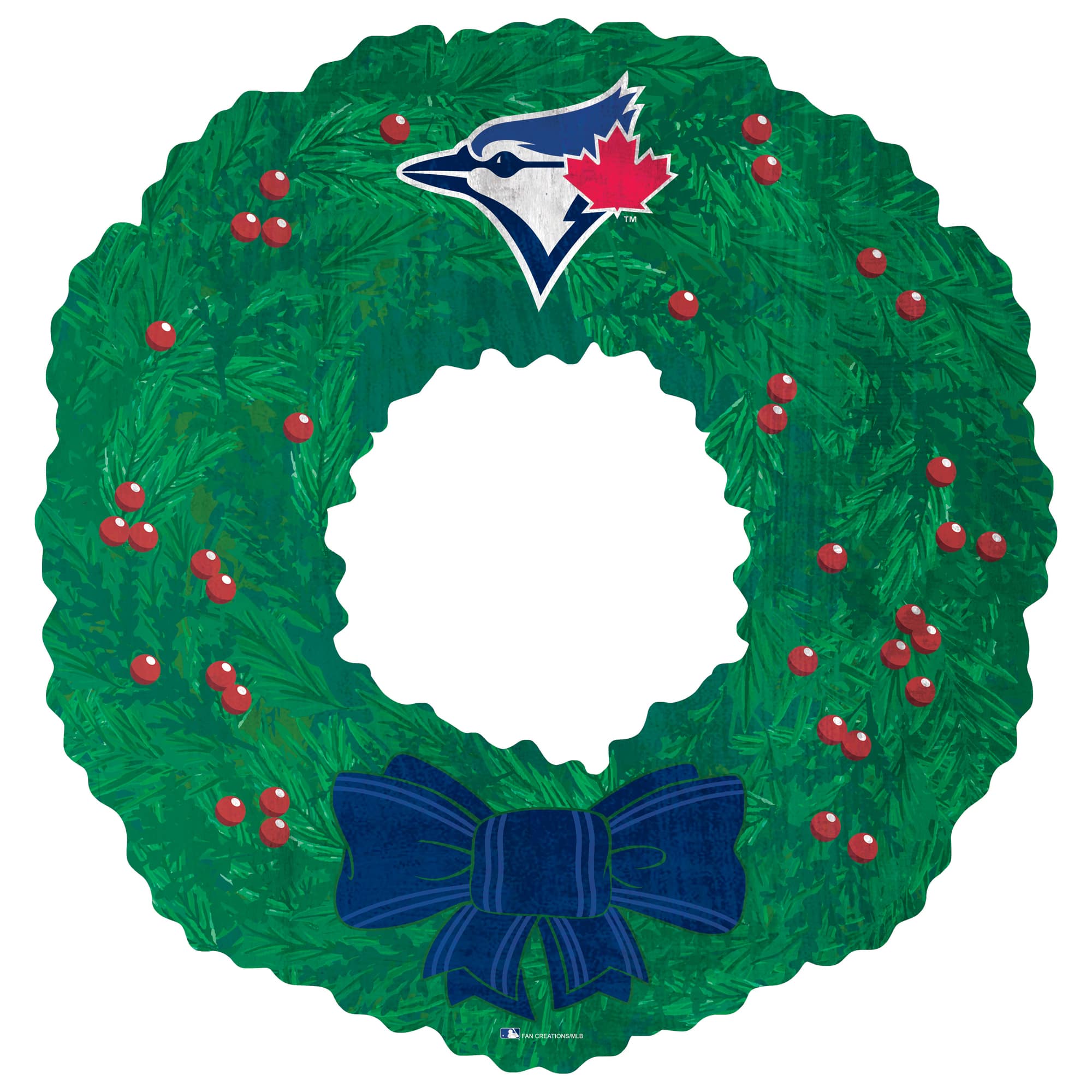 Front. Fan Creations - Toronto Blue Jays 16'' Team Wreath Sign - Green.