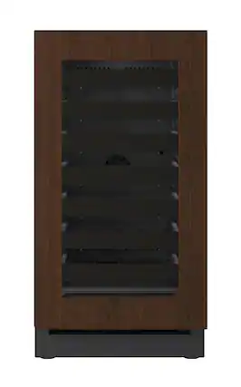 Front. U-Line - U-Line 18"W. 3.5 Cu.Ft. Built-In Wine Refrigerator-Panel Ready Frame/Glass - Integrated Frame.