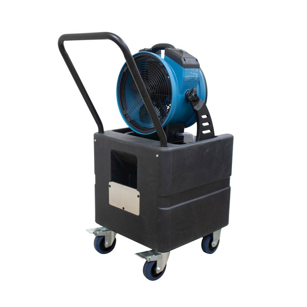 Alt View 2. XPOWER - Battery Operated Variable Speed 11" Outdoor Cooling Misting Fan - Blue.