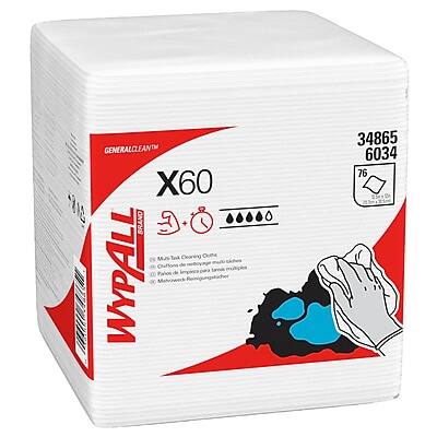 "WypAll - GeneralClean X60 Nylon Cleaning Wipers, 12"" x 12.5"", 76 Wipers/Box, 12/Carton (34865) - White" price history on PriceWatchPro