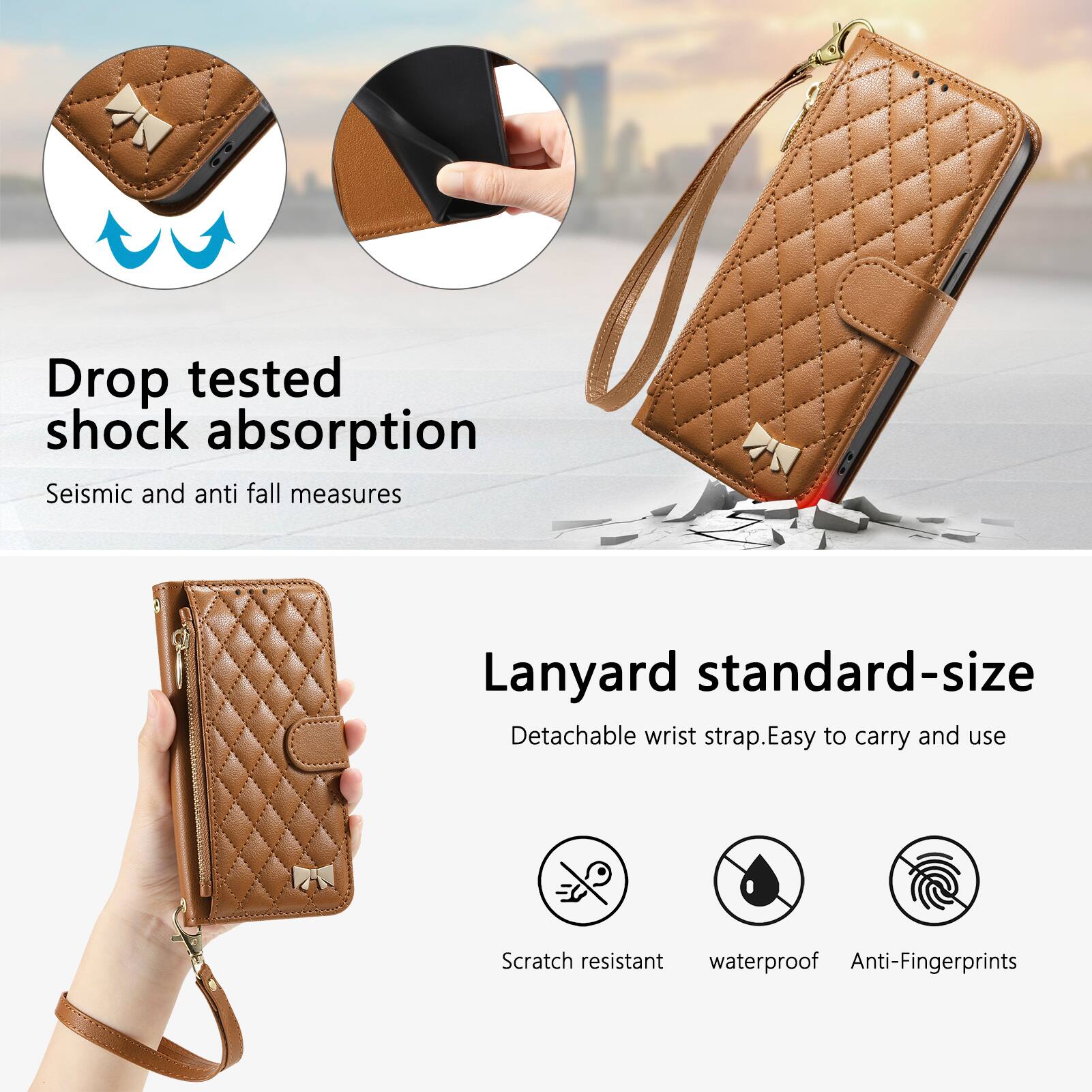 - Drop tested shock absorption
  - Seismic and anti fall measures

- Lanyard standard-size
  - Detachable wrist strap
  - Easy to carry and use

- Scratch resistant
- Waterproof
- Anti-Fingerprints