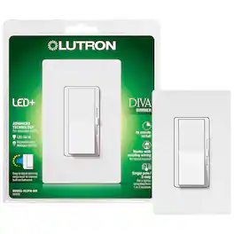 Lutron - Diva 150 W 3 Way Dimmer Switch 1 pk - White