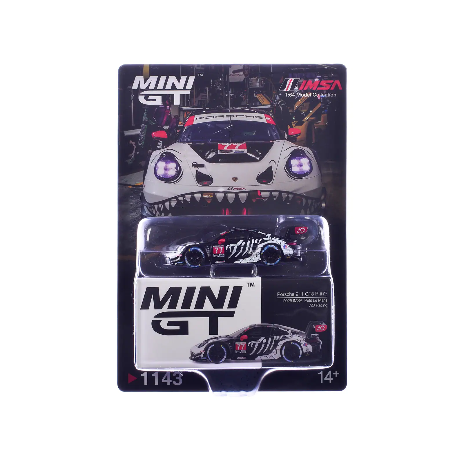 MINI GT  
WAMSA 1:64 Model Collection  
ASCHE - 77 - 20 TM Porsche 01 1 G13 R R7 MINI 205 MEA Petit AO  
Racing Mane GT 20: 77  
I 1143  
14+