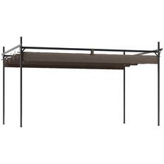 Front. Outsunny - x 13' Metal Retractable Pergola Canopy, Outdoor Pergola for Garden, Patio, Backyard - Brown.