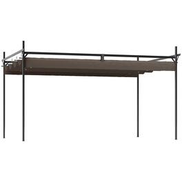 Outsunny - 10' x 13' Retractable Pergola Canopy with Stronger Metal Frame, Outdoor Pergola Sun Shade Shelter - Brown